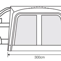 Outdoor Revolution Cayman Cuba Air Low Driveaway Awning (180-210cm) -Pieces Cycliste Magasin cayman cuba 3 flr