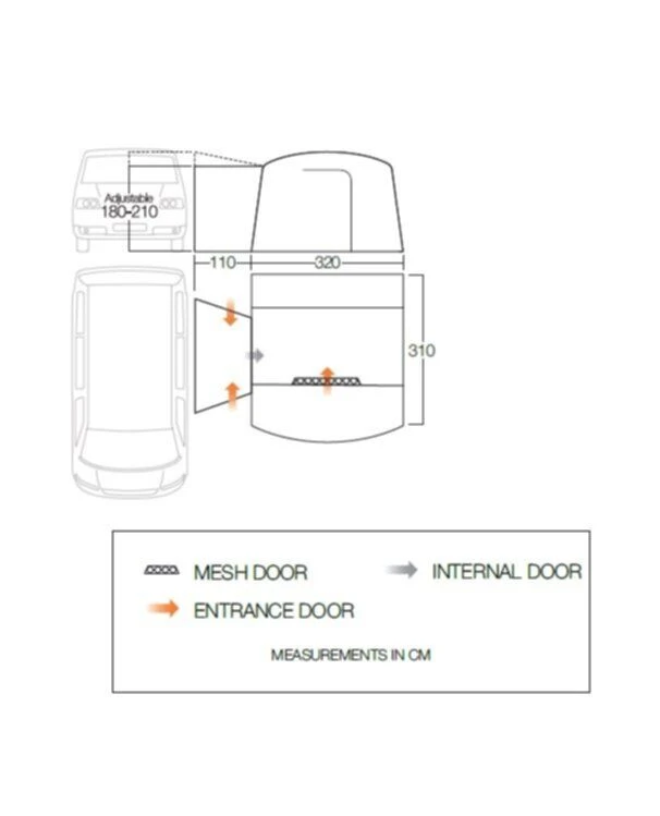 Vango Cove II Low Poled Drive Away Awning 4 Vango Cove II Low Poled Drive Away Awning – Image 2