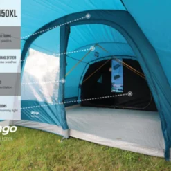 Vango Airbeam Vango Aether Air 450XL Tent (2022) -Pieces Cycliste Magasin earth collection airbeam infographics call outs5
