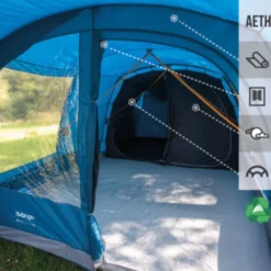 Vango Aether Poled 450XL Tent (2022) -Pieces Cycliste Magasin earth collection poled infographics call outs5