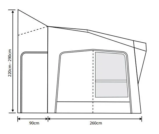 Outdoor Revolution Esprit Pro X 350M Awning (220-290cm) 8 Outdoor Revolution Esprit Pro X 350M Awning (220-290cm) – Image 6