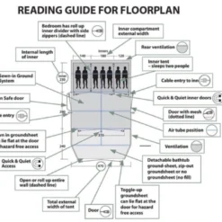 Outwell Parkdale 6PA Tent (2023) 22 Outwell Parkdale 6PA Tent (2023) -Pieces Cycliste Magasin floor 2 pkdale