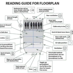 Outwell Parkdale 4PA Tent (2023) 24 Outwell Parkdale 4PA Tent (2023) -Pieces Cycliste Magasin floorplan 2 lindale3pa 2