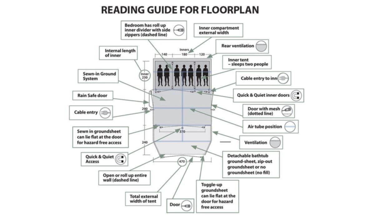 Outwell Parkdale 4PA Tent (2023) 7 Outwell Parkdale 4PA Tent (2023) – Image 5