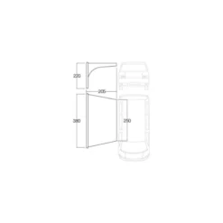 Vango AirBeam Sky Canopy 2.5m 8 Vango AirBeam Sky Canopy 2.5m -Pieces Cycliste Magasin floorplan 25 2