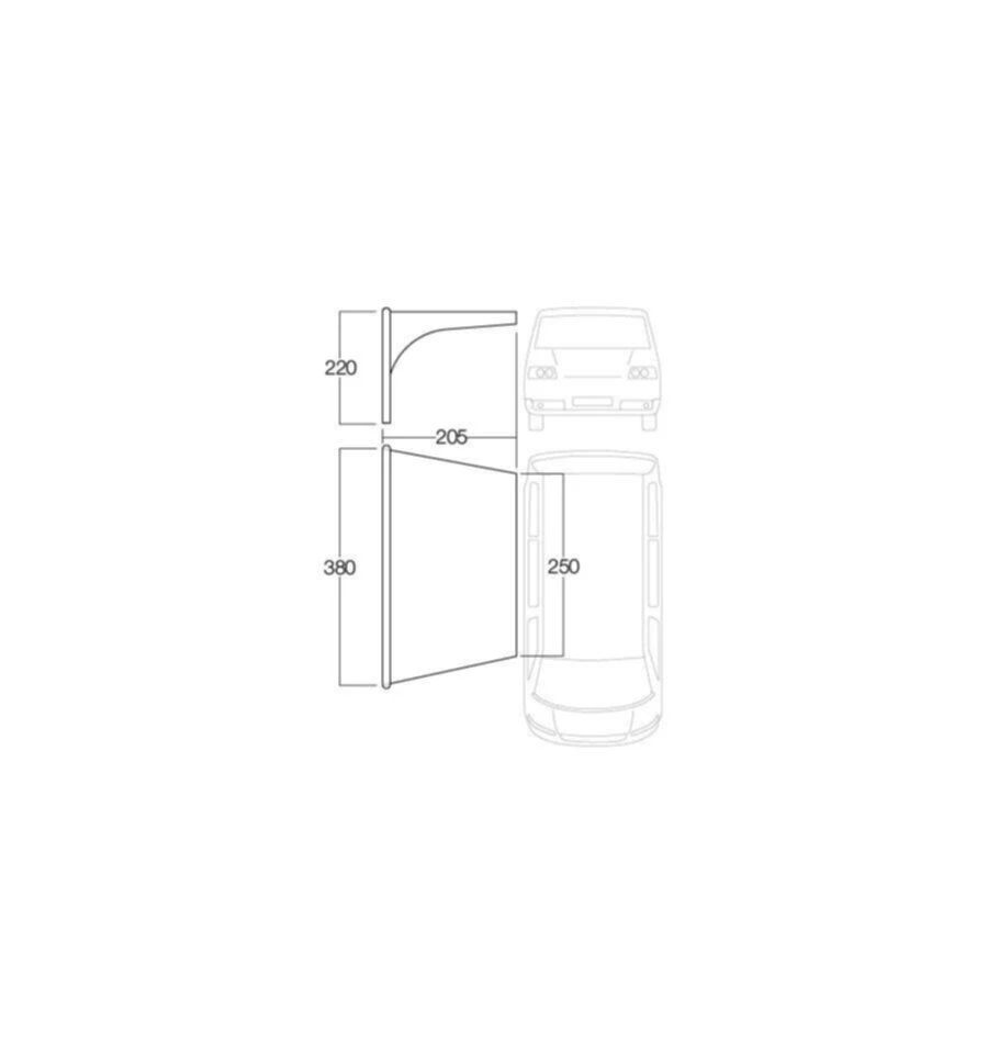 Vango AirBeam Sky Canopy 2.5m 5 Vango AirBeam Sky Canopy 2.5m – Image 3