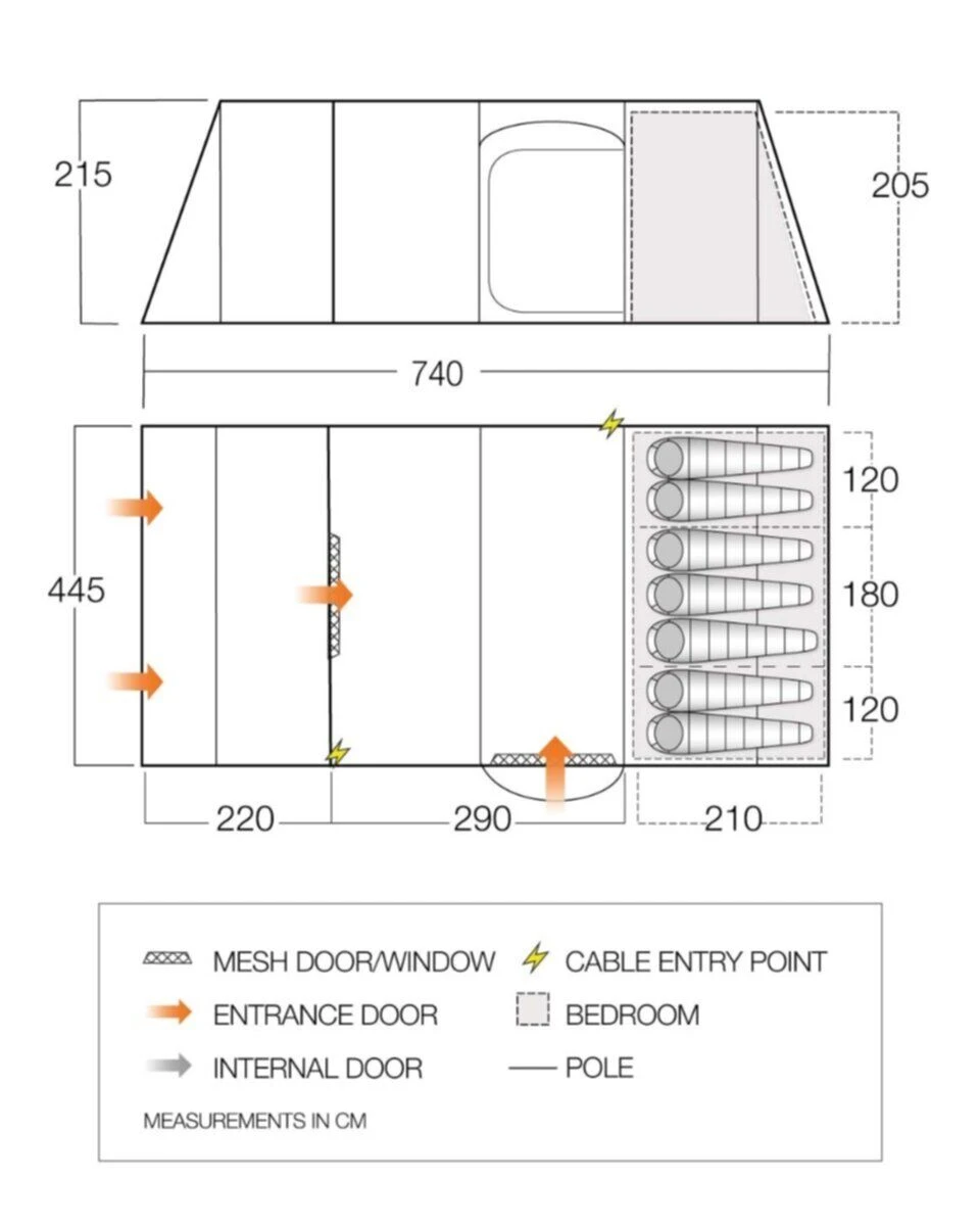 Vango Lismore 700DLX Poled Tent Package (2023) 4 Vango Lismore 700DLX Poled Tent Package (2023) – Image 2