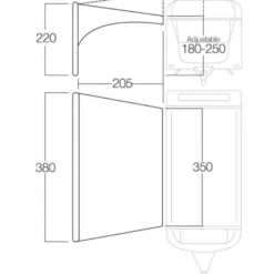Vango AirBeam Sky Canopy 3.5m 8 Vango AirBeam Sky Canopy 3.5m -Pieces Cycliste Magasin floorplan35 2