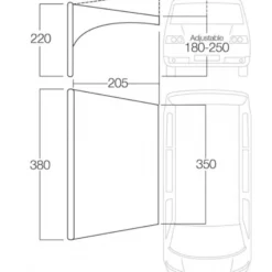 Vango AirBeam Sky Canopy 3.5m 9 Vango AirBeam Sky Canopy 3.5m -Pieces Cycliste Magasin floorplan35 3