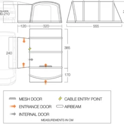 Vango Airbeam Vango Galli CC Air Low Awning (2023) 24 Vango Airbeam Vango Galli CC Air Low Awning (2023) -Pieces Cycliste Magasin galli cc air low floorplan lowres