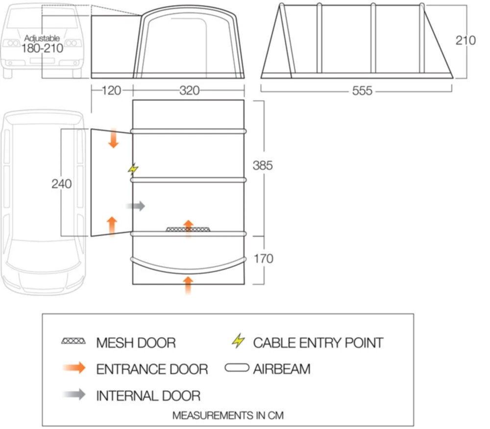 Vango Airbeam Vango Galli CC Air Low Awning (2023) 5 Vango Airbeam Vango Galli CC Air Low Awning (2023) – Image 3