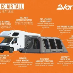 Vango Airbeam Vango Galli CC Air Tall Awning (2023) -Pieces Cycliste Magasin galli cc air tall