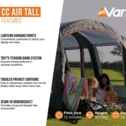 Vango Airbeam Vango Galli CC Air Tall Awning (2023) -Pieces Cycliste Magasin galli cc air tall2