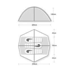 Wild Country Helm Compact 3 Tent (2023) -Pieces Cycliste Magasin helm compact 3 floorplan 1500px 72dpi