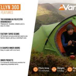 Vango Helvellyn 300 Tent (2022) 14 Vango Helvellyn 300 Tent (2022) -Pieces Cycliste Magasin helvellyn 3002