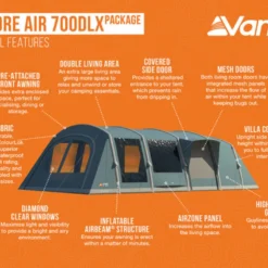 Vango Airbeam Vango Lismore Air 700DLX Tent Package (2023) 16 Vango Airbeam Vango Lismore Air 700DLX Tent Package (2023) -Pieces Cycliste Magasin lismore air 700dlx package