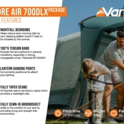 Vango Airbeam Vango Lismore Air 700DLX Tent Package (2023) 17 Vango Airbeam Vango Lismore Air 700DLX Tent Package (2023) -Pieces Cycliste Magasin lismore air 700dlx package2