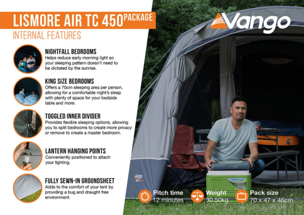 Vango Airbeam Vango Lismore Air TC 450 Tent Package (2023) 6 Vango Airbeam Vango Lismore Air TC 450 Tent Package (2023) – Image 4