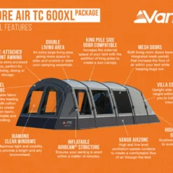 Vango Airbeam Vango Lismore Air TC 600XL Tent Package (2023) -Pieces Cycliste Magasin lismore air tc 600xl package