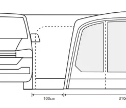 Outdoor Revolution Movelite T4E Midline Awning (220-255cm) -Pieces Cycliste Magasin movelite t4e floor2 pe