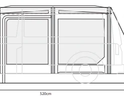 Outdoor Revolution Movelite T4E Highline Awning (255-305cm) -Pieces Cycliste Magasin movelite t4e floor3 pe 1