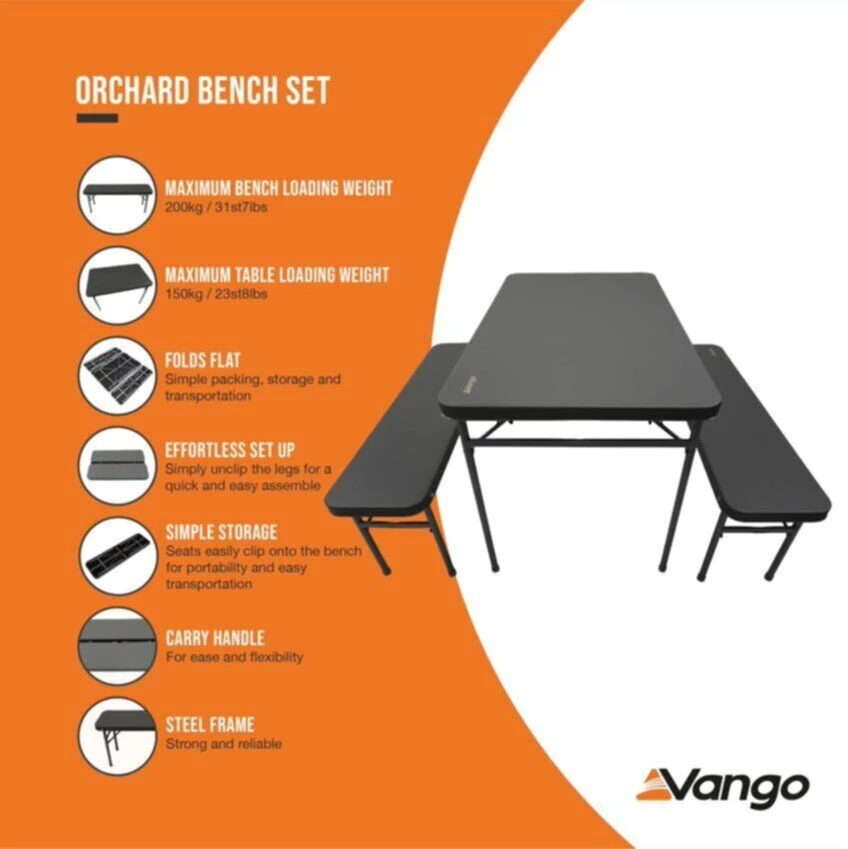 Vango Orchard Bench Set 4 Vango Orchard Bench Set – Image 2