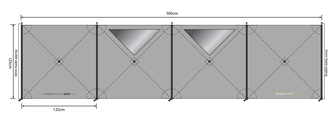 Outdoor Revolution Pronto PC 4 Panel Windbreak (125*500) 6 Outdoor Revolution Pronto PC 4 Panel Windbreak (125*500) – Image 4
