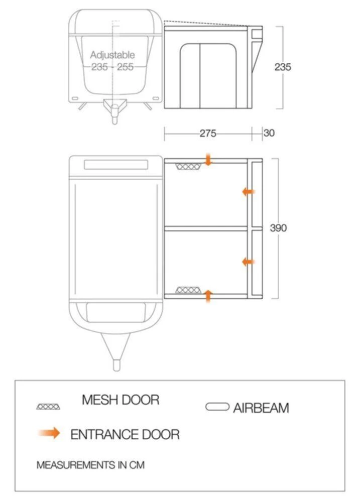 Vango Airbeam Vango Riviera Air 390 Elements All Season Caravan Awning (2023) 5 Vango Airbeam Vango Riviera Air 390 Elements All Season Caravan Awning (2023) – Image 3