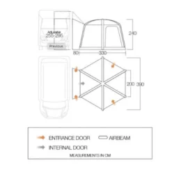 Vango Airbeam Vango Airhub Hexaway II Tall Awning (2022) -Pieces Cycliste Magasin screenshot 2023 06 18 at 12.45.36