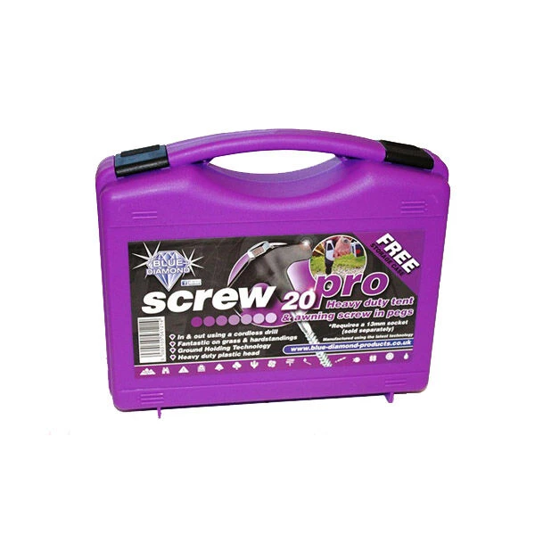 Blue Diamond Screw Pegs (Case Of 20) (PEG223) 3 Blue Diamond Screw Pegs (Case Of 20) (PEG223)