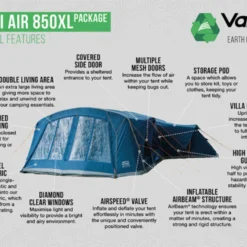Vango Airbeam Vango Tahiti 850XL Air Tent (2023) -Pieces Cycliste Magasin tahiti air 850xl package