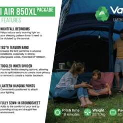 Vango Airbeam Vango Tahiti 850XL Air Tent (2023) -Pieces Cycliste Magasin tahiti air 850xl package2