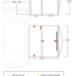 Vango Airbeam Vango Tolga VW Low Awning (Shadow Grey) 10 Vango Airbeam Vango Tolga VW Low Awning (Shadow Grey) -Pieces Cycliste Magasin vango 2020 awnings floorplan tolga