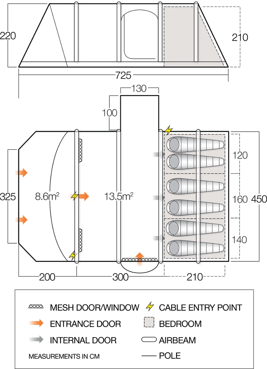 Vango Airbeam Vango Homestead II Air 650xl Tent 7 Vango Airbeam Vango Homestead II Air 650xl Tent – Image 5