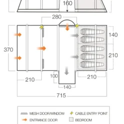 Vango Airbeam Vango Rome II Air 550XL Tent Package (2023) 14 Vango Airbeam Vango Rome II Air 550XL Tent Package (2023) -Pieces Cycliste Magasin vango 2021 tents floorplan rome air 550xl hi