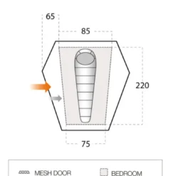 Vango Heddon 100 Tent (2022) 13 Vango Heddon 100 Tent (2022) -Pieces Cycliste Magasin vango 2022 tents floorplan heddon 100 low res