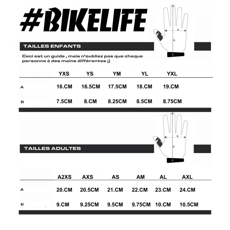 Gants BIKELIFE 'Trick List' Kids Noirs 5 Gants BIKELIFE 'Trick List' Kids Noirs – Image 3