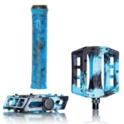 Pack DEMOLITION Pédales + Poignées VLM Flangeless Bleu-noir