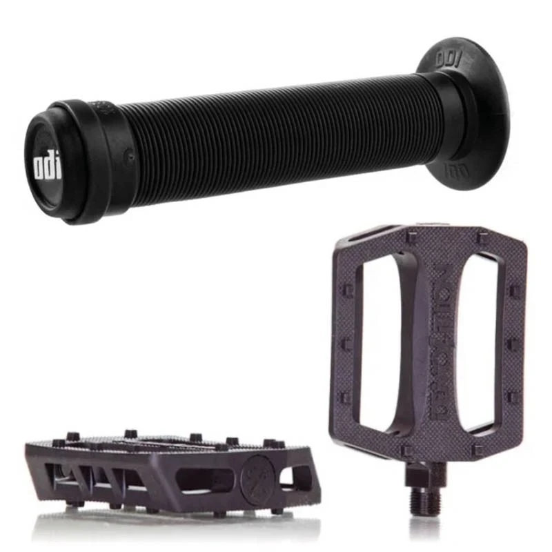 Pack DEMOLITION Pédales Trooper Noir + Poignées ODI Longneck Std Noir 3 Pack DEMOLITION Pédales Trooper Noir + Poignées ODI Longneck Std Noir