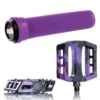 Pack DEMOLITION Pédales Trooper Noir-violet + Poignées ODI Longneck Violet -Pieces Cycliste Magasin pack demolition pedales trooper noir violet poignees odi longneck violet