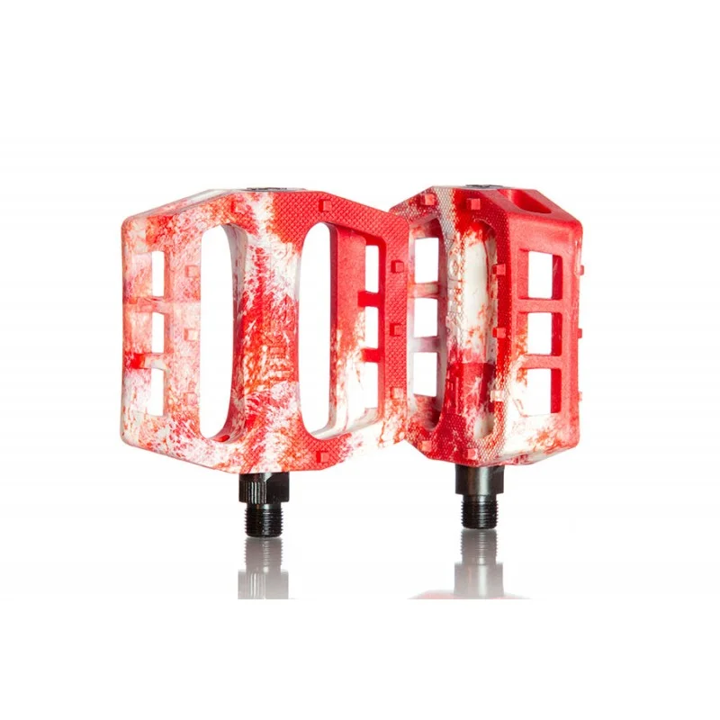 Pédales Demolition Trooper Blanc-Rouge Marble 3 Pédales Demolition Trooper Blanc-Rouge Marble