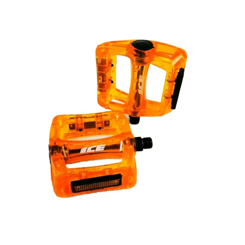 PEDALES ICE FAST 9/16ème Kristal Orange 3 PEDALES ICE FAST 9/16ème Kristal Orange