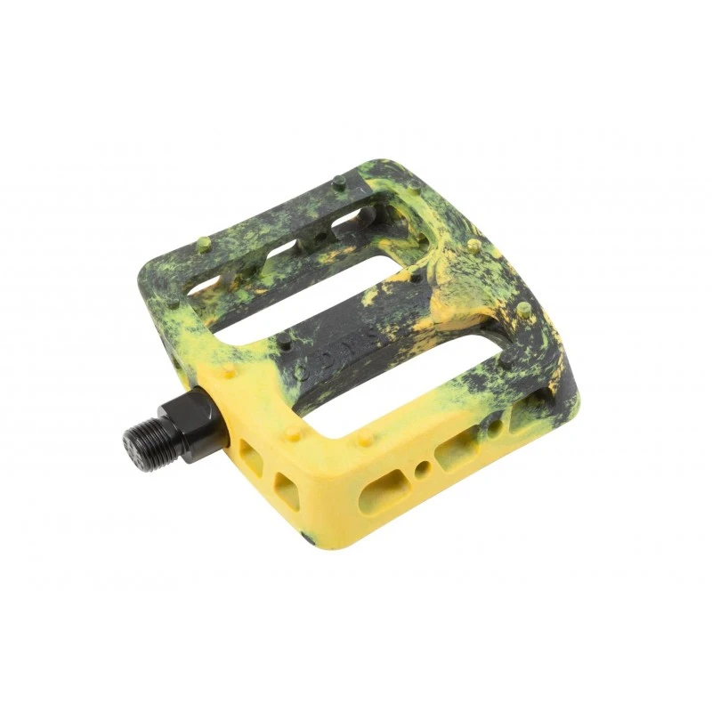 Pédales ODYSSEY Twisted Pro Noir Jaune Swirl 4 Pédales ODYSSEY Twisted Pro Noir Jaune Swirl – Image 2