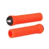 Poignées ODI Longneck Flangeless Fluo Orange -Pieces Cycliste Magasin poignees odi longneck less orange