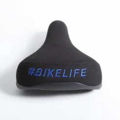Selle BIKELIFE Noire Logo Bleu -Pieces Cycliste Magasin selle bikelife noire logo bleu 2