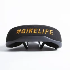 Selle BIKELIFE Noire Logo Orange -Pieces Cycliste Magasin selle bikelife noire logo orange 2