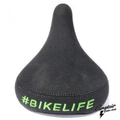 Selle BIKELIFE Noire Logo Vert