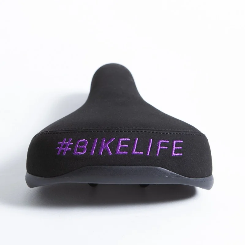Selle BIKELIFE Noire Logo Violet 6 Selle BIKELIFE Noire Logo Violet – Image 4