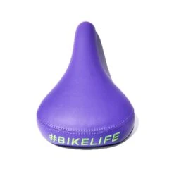 Selle BIKELIFE Violette Logo Vert -Pieces Cycliste Magasin selle bikelife violette logo vert 3