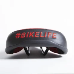 Selle BIKELIFE X PATROX Rouge-Noir -Pieces Cycliste Magasin selle bikelife x patrox red black 4
